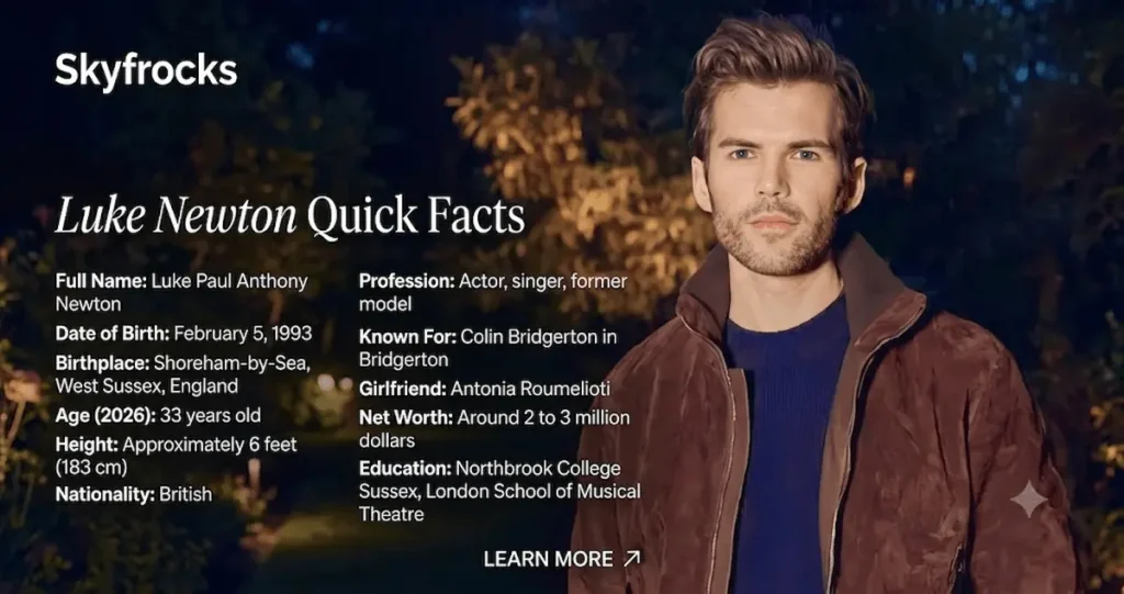 Luke Newton Quick Facts